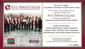 Five Towns College Nationally Accredited Music College with programs of study