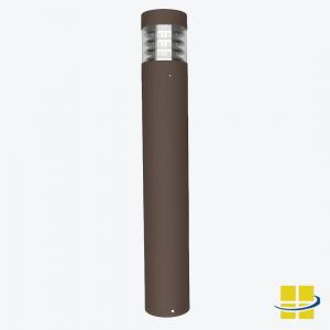 BORB 14-19-24 LED Round Flat-Top Louvered Reflector Bollard Light