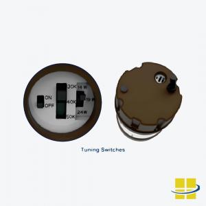 BORB 14-19-24 LED Round Flat-Top Louvered Reflector Bollard Light (Tuning Switches)