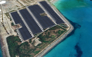 A rendering of the proposed renewable energy project site in St Croix