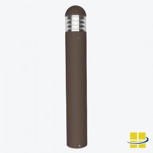ORBE 14-19-24 LED Round Dome-Top Louvered Reflector Bollard Light
