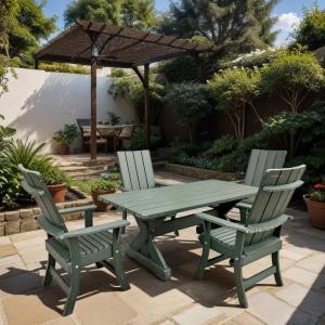 Modern Wooden Patio Set Made in Canada