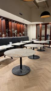 Restaurant interior being refurbed.