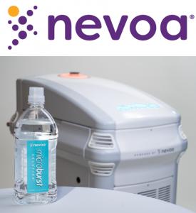 Nevoa’s smart disinfection technology uses Hypochlorous Acid to disinfect hospital patient rooms, killing pathogens such as COVID-19.