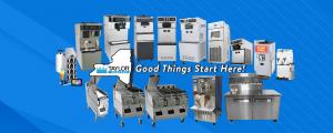 Taylor commercial equipment such as soft serve machines, frozen beverage, milkshake, commercial grills surrounding the Taylor Upstate logo and caption of Good Things Start Here.