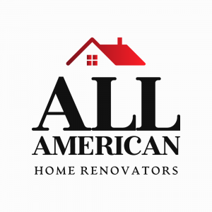 Logo of All American Home Renovators featuring a stylized house and tools, representing home improvement services.