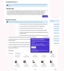 At Terapage, you write a simple prompt. AI agents do the rest — building voice interviews and deploying AI probes that ask the right questions and dig deeper automatically.