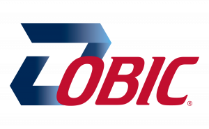 OBIC Company Logo in Red, White, and Blue