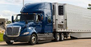 ULS Freight truck transporting goods across Canada and USA border with real-time logistics tracking and cross-border freight services