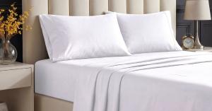 luxury Beddora cotton bedding set styled in modern Canadian bedroom with duvet cover and sheets for premium sleep comfort and home decor