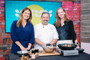 Chef Serge Krikorian of Vibrant Occasions Catering appears on THV11’s The Vine with co-hosts Ashley King and Tracy Beene to demonstrate grilled steak kabobs and Mediterranean crispy grilled potatoes.