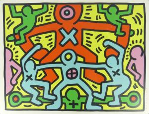 ‘Untitled’ screenprint by the iconic pop and graffiti artist Keith Haring (American, 1958-1990), 31 ½ inches by 23 ½ inches, hand-signed, dated and numbered (19/40). Estimate: $4,000-$6,000