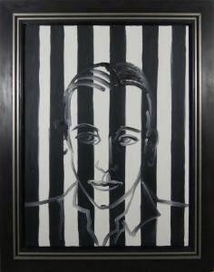 Oil on canvas by Hunt Slonem (American, b. 1951), titled Rudolph Valentino, 40 inches by 30 inches (canvas, less frame), signed, titled and dated 2005 to verso. Estimate: $4,000-$5,000