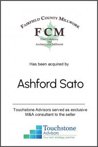 Fairfield County Millwork has been acquired by Ashford Sato