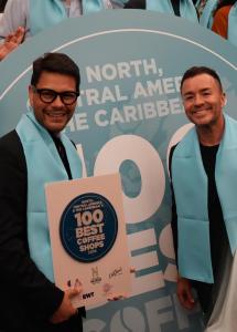 Brandon pena and sam sepulveda celebrate best coffee shop ranking