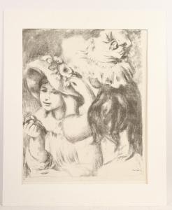 Etching, Le Chapeau Epingle, Pierre Renoir, (French, 1841-1919) signed in the plate l.r.