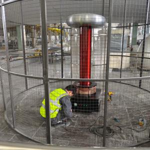 Tesla coil interactive science exhibit installation at Kutaisi Tech Hub, Georgia by Zoomking