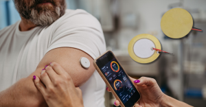 Wireless Glucose Meter Checking Sugar Level