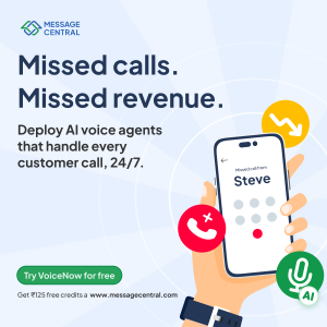 Illustration of a missed customer call on a smartphone, highlighting how VoiceNow AI voice agents help businesses prevent lost revenue by answering calls 24/7.