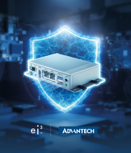 Advantech UNO device secured by a virtual edge shield, provided by ei3