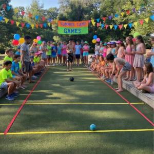 Target Ball Is Used as a Summer Camp Group Activity System