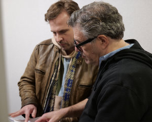 Actor Ryan Spahn and Todd J. Stein on the set of The Final Fight