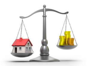 Home balancing on a scale