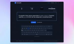 Mecanografía screen