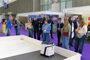 Visitors flock to the ECOVACS Commercial Robotics booth at Interclean