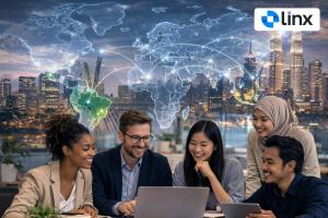 People of different countries working together