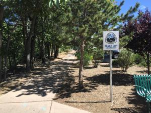 A CDT Gateway Community sign welcomes Silver City visitors.