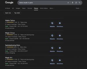 Top Tattoo Shops in Paris