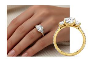 girl wearing the tulip grande ring by with clarity