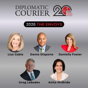 Introducing the 2026 Envoy Awards recipients: Dante Disparte, Daniella Foster, Lisa Gable, Greg Lebedev, and Anita McBride.