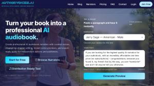 authorvoices.ai homepage screenshot