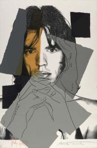 Screenprint on Arches Aquarelle paper by Andy Warhol (American, 1928-1987), titled Mick Jagger (FS II.147), 43 ¾ inches by 28 ¾ inches. Estimate: $70,000-$90,000