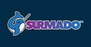 Surmado Code Review logo with Scout the narwhal mascot