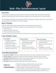 Role Play Reinforcement Agent