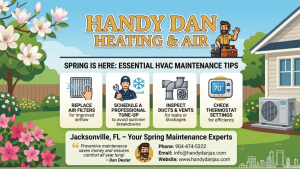 Routine spring HVAC maintenance for improved system performance.