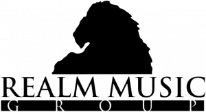 Realm Music Group logo representing a fully owned music catalog available for film, TV, and commercial licensing.