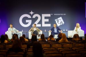 g2e conference speaker panel stage presentation las vegas event photography