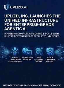 Operating under the powerful mandate to "integrate everything - build any AI agents - deploy everywhere," Uplizd is transforming how heavily regulated industries—including pharma, medicine, legal, finance, and government—harness the power of AI agents.  T