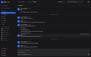 A screen capture of Banter, the messaging system that's an integrated part of the BigBlueBam package.