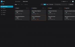 A screen capture of the integrated CRM pipeline "Bond"