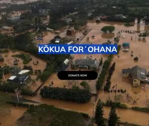 Overview image of Kona Low storms flooding damage in Hawaii