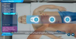 Screenshots of FXMedia's Medical AI Simulation that demonstrate the AI assistant functionalities in action