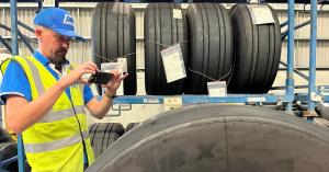 B&H NZ Employee Using AI Tyre Scanner