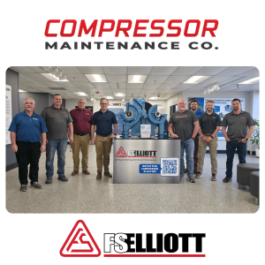 FS-Elliott and Compressor Maintenance Co. teams during onboarding, marking the start of a new Channel Partner partnership.