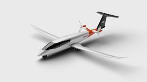 E5 aircraft parked white background