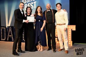 The That 1 Painter Treasure Valley team celebrates at the Idaho's Best awards banquet.